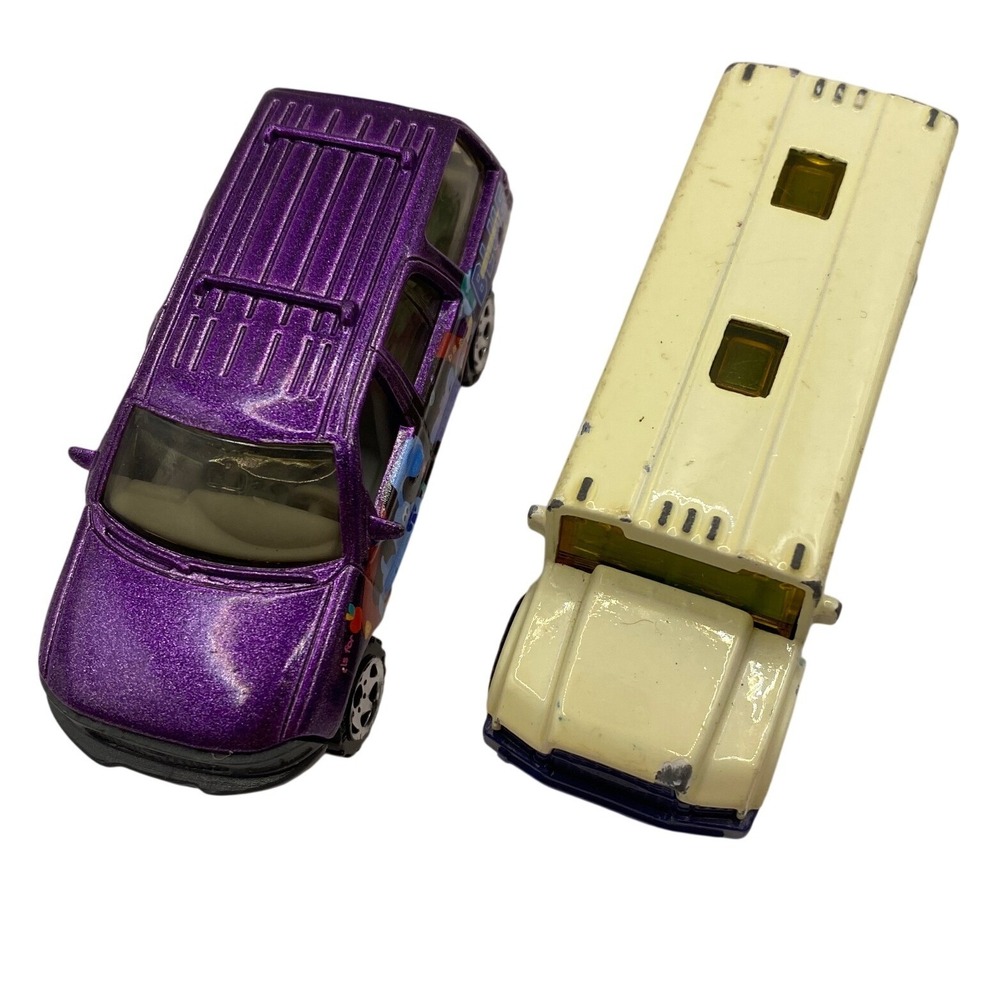VTG Matchbox Blues Clues Diecast Car Lot Purple Ford Expedition White School Bus - Picture 3 of 12